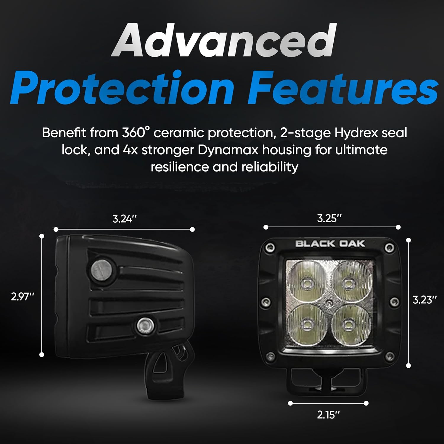 Black Oak Vehicle Infrared LED POD Light - Tactical LED Light POD Off Road Hunting for Night Vision 2 Inch