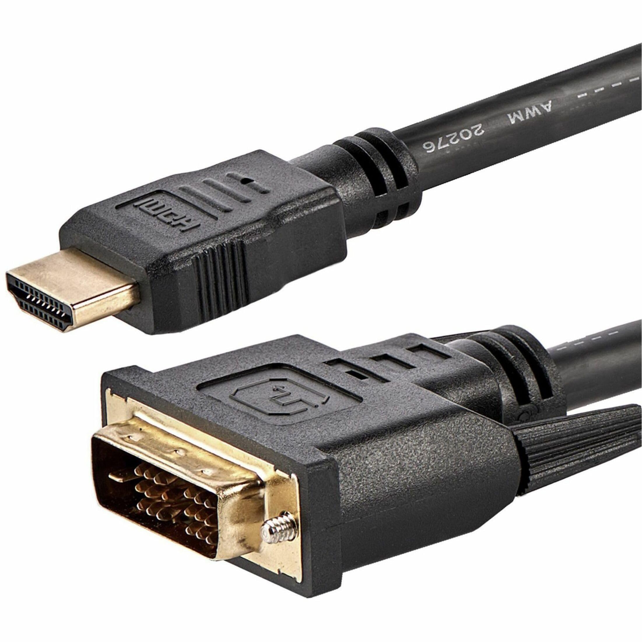 StarTech.com HDMI to DVI-D Cable - Bi-Directional