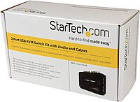 StarTech.com 2 Port USB VGA KVM Switch - Single VGA - Hot-Key & Audio Support - 2048x1536 @60Hz KVM Switch