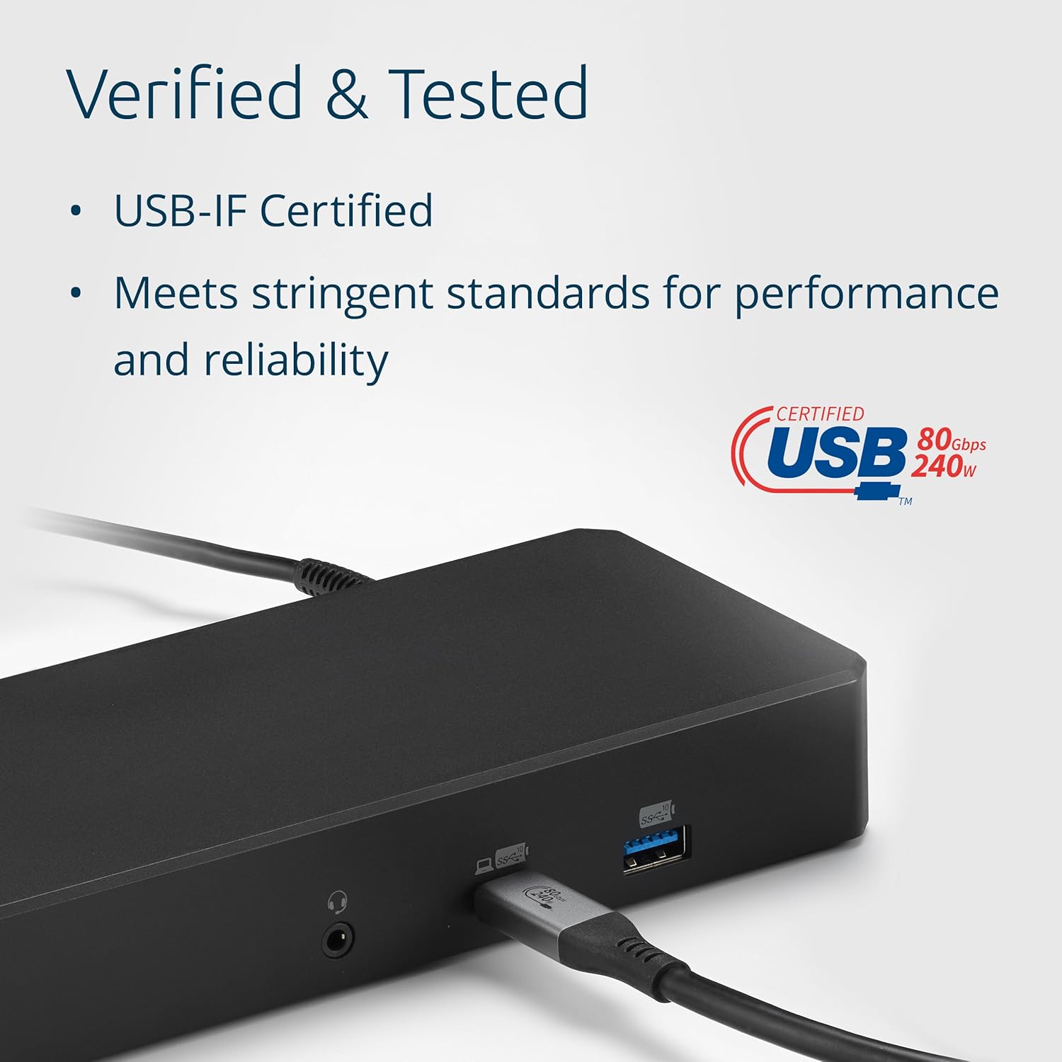Kensington USB4® Cable 1.5m, 80Gbps, Supports up to 8K Video, up to 240W Power Delivery (PD 3.1)