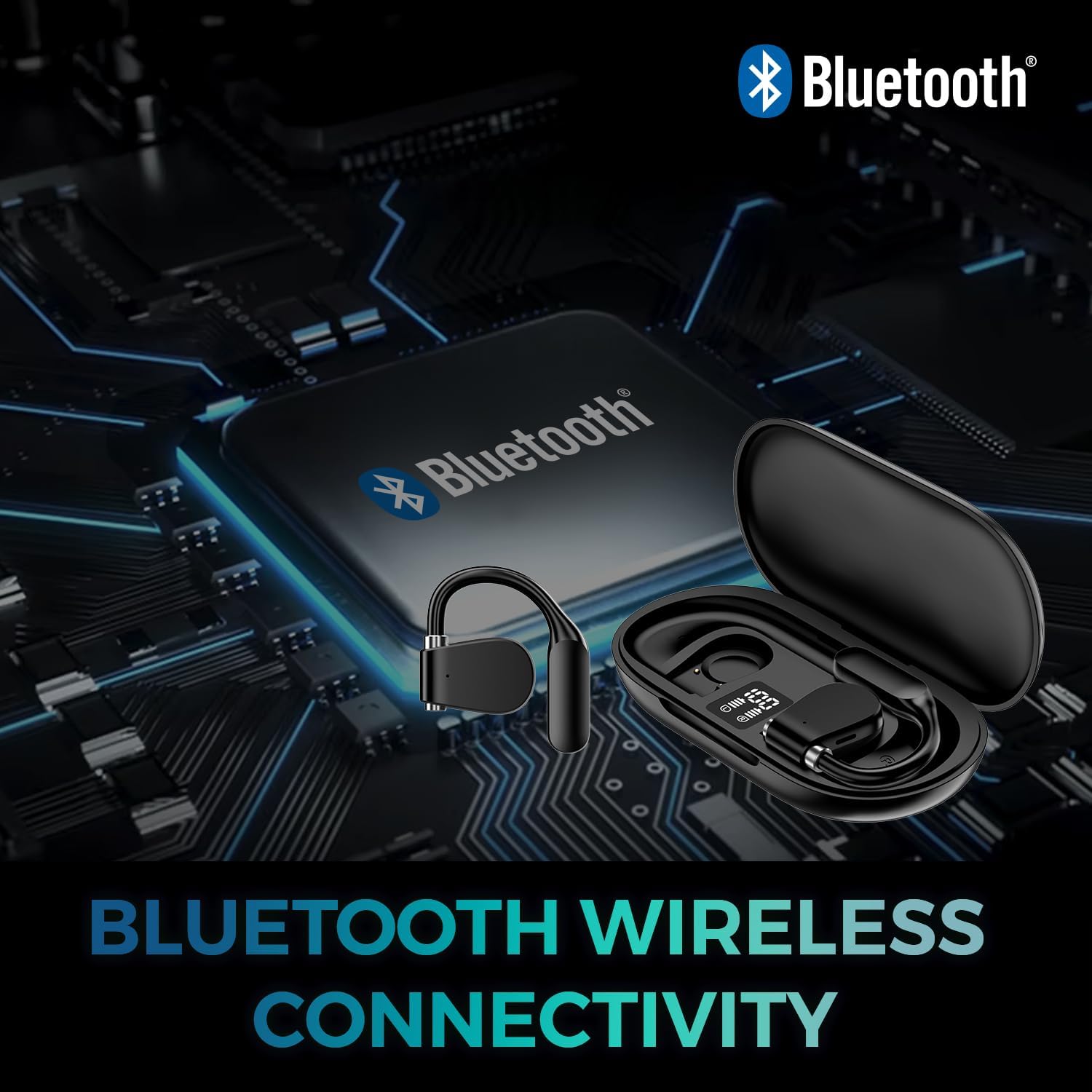 Xtream T4 Open-Ear Bluetooth Earbuds with Charging Case