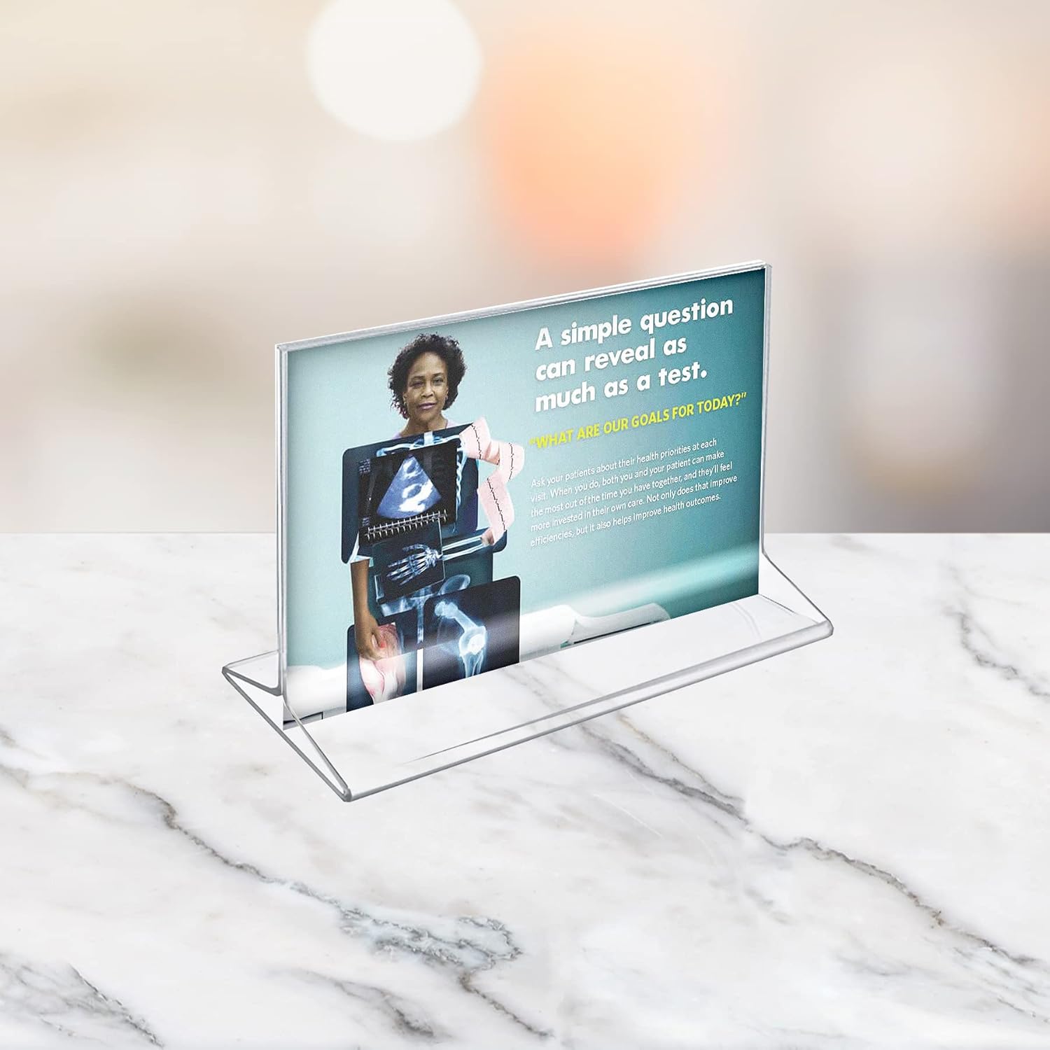 Azar Displays Top-Load Acrylic Sign Holders, Clear, Pack of 10