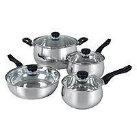 Oster Rametto 8-Piece Stainless-Steel Cookware Set, Silver