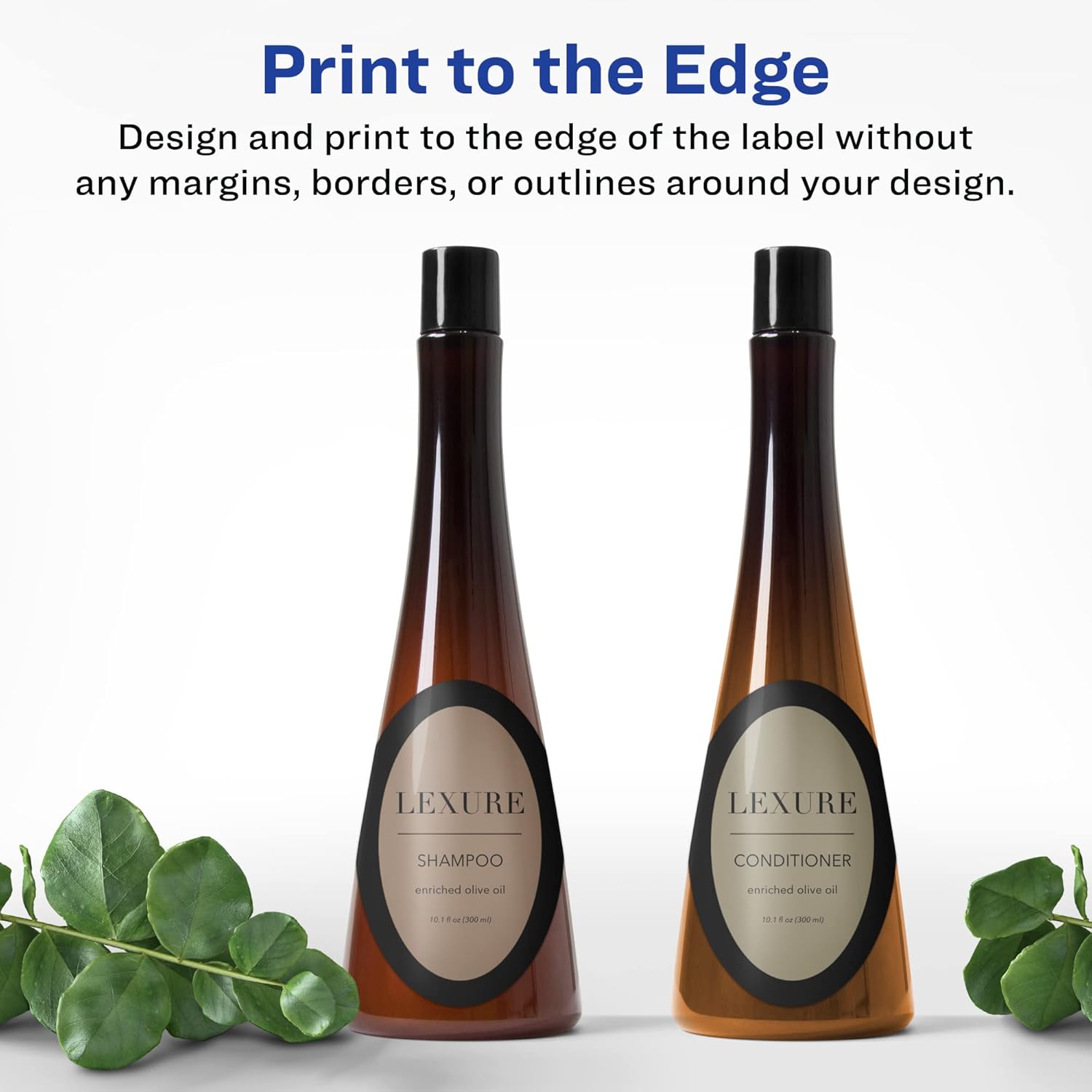 Avery Glossy White Oval Labels, Sure Feed Technology, 4.25" x 2.5", Permanent Adhesive, Laser/Inkjet Printable