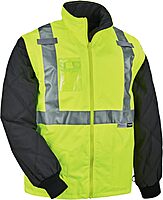 ERGODYNE GloWear 8287 Type R Class 2 High-Visibility Thermal Jacket With Removable Sleeves