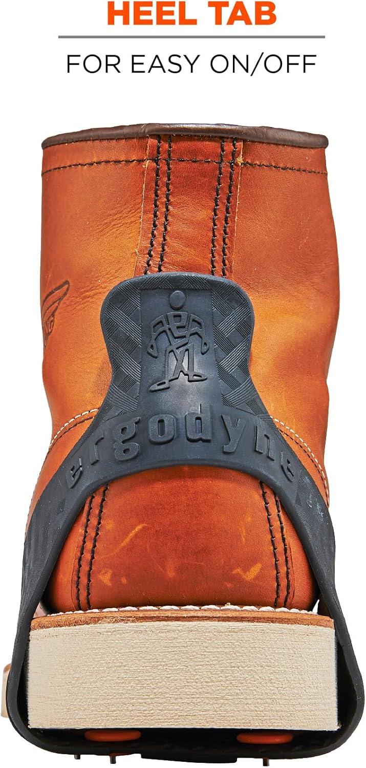 Ergodyne TREX 6300 Slip-On Traction Cleats for Snow and Ice with 8 Carbon Steel Spike Grips