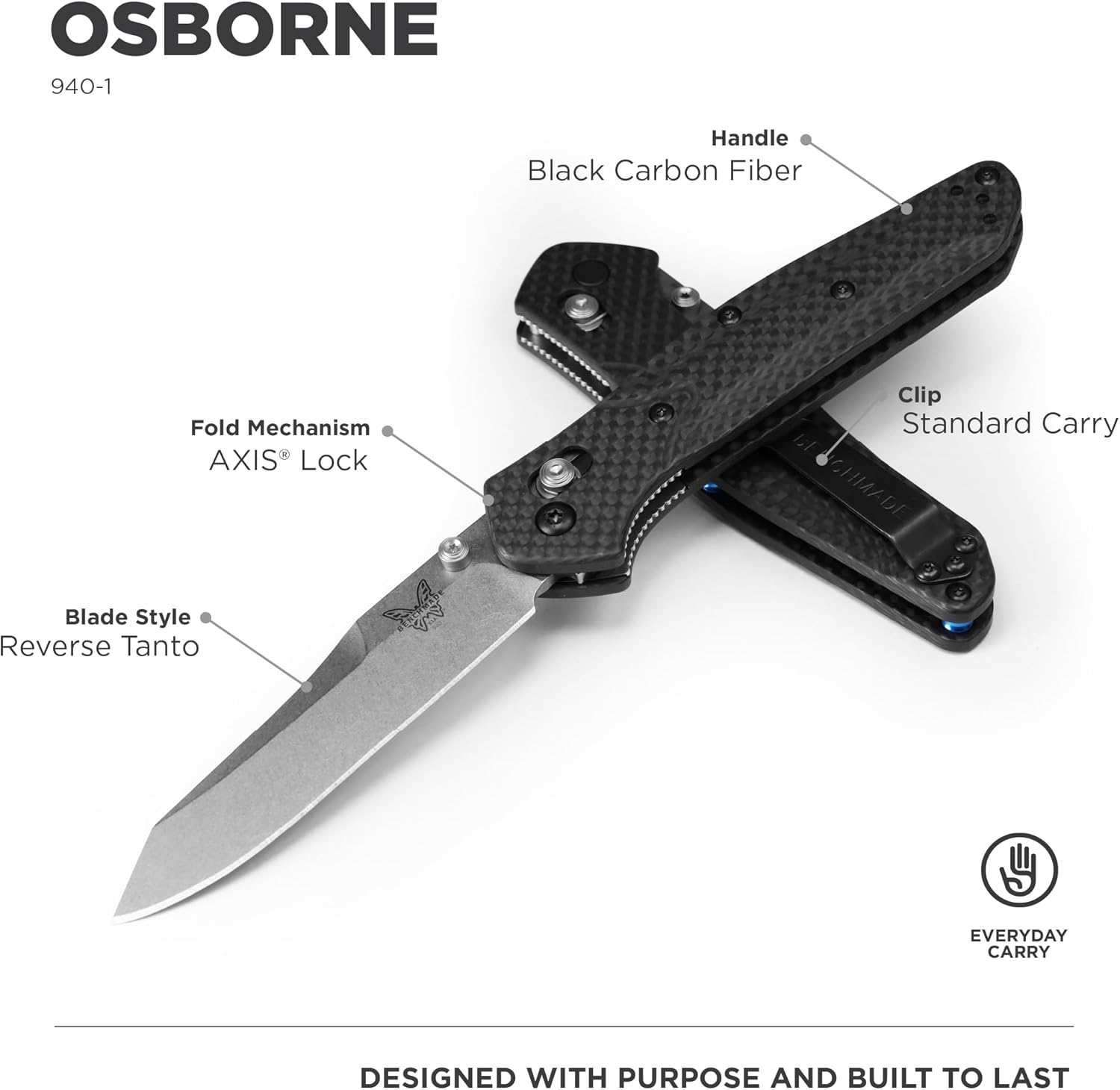 BENCHMADE Osborne 940 Folding Knife - AXIS Lock EDC
