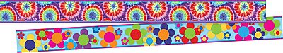 Barker Creek Double-Sided Border, Floral, School and Office Supplies, Bulletin Board Border Trim, Set of 3 Designs, Coordinating Designs Printed on Both Sides for Twice The Value, 3" x 105' (4045)
