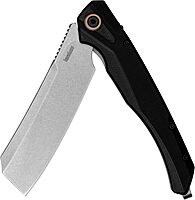 Kershaw Strata Cleaver Pocket Knife, D2 Steel, 4 inch Blade, Stonewashed Finish, Pocketclip