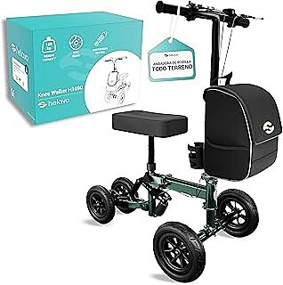 Helavo Scooter de Rodilla Ajustable para Adultos con Suspensión, Ruedas de Goma Todo Terreno Helavo Scooter de Rodilla Ajustable para Adultos con Suspensión, Ruedas de Goma Todo Terreno