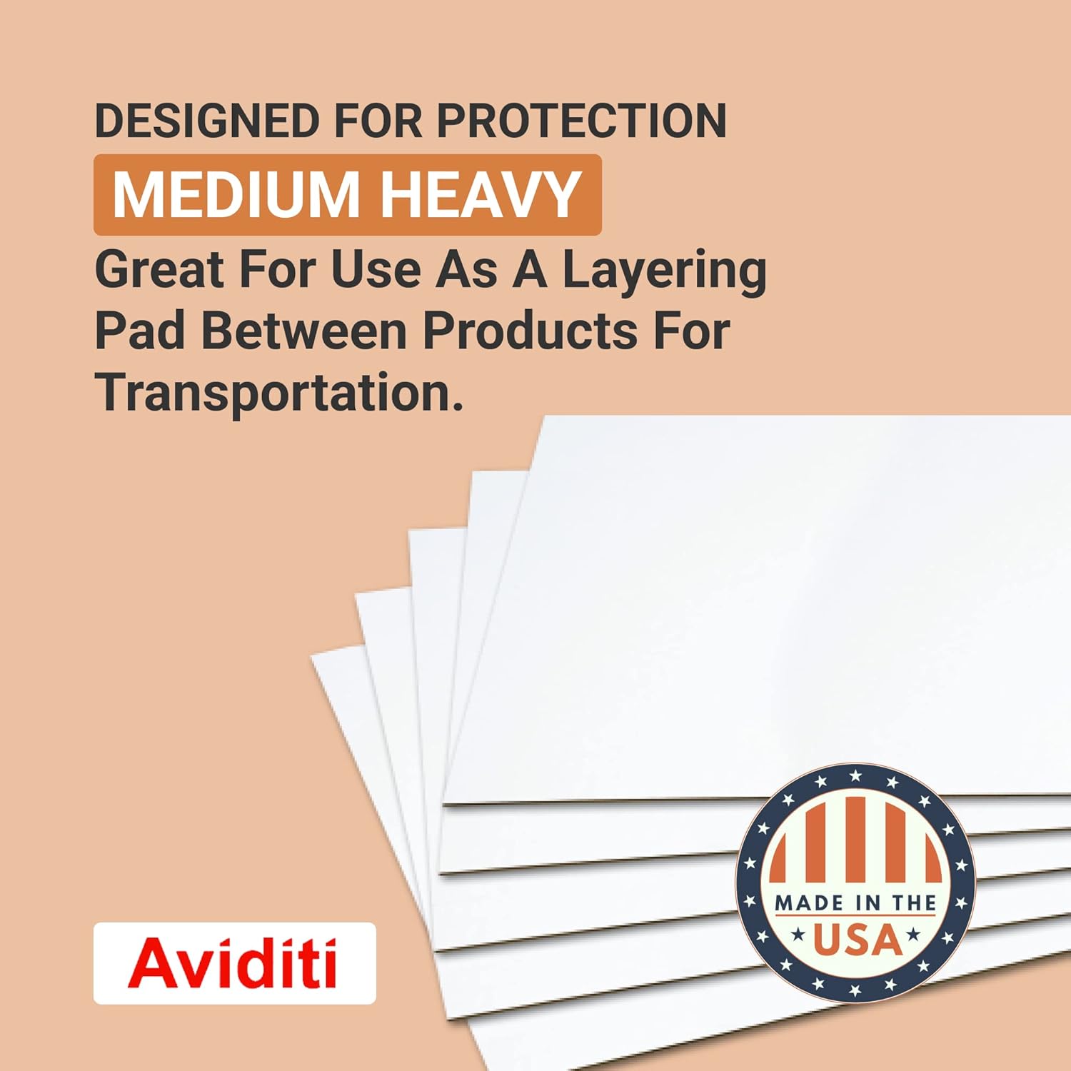 AVIDITI Corrugated Cardboard Sheets 24" x 36" (5 Pack) Large Card Board for Layer Separation Packaging Mailing Shipping