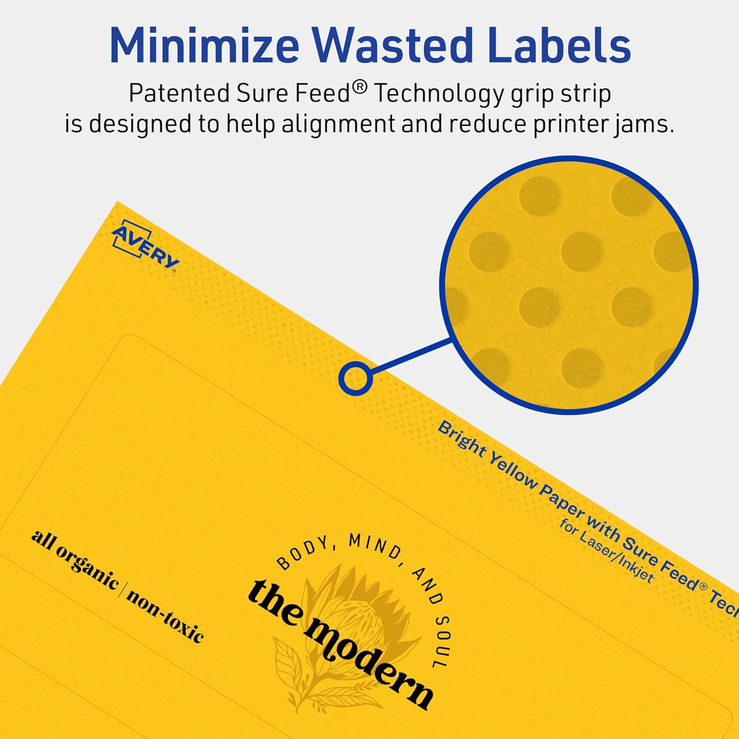 Avery Printable Rectangle Labels, Sure Feed Technology, Print-to-The-Edge, Laser/Inkjet Printable