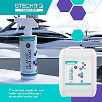 Gtechniq Ceramic Fast Coat - Marine Ceramic Coat - Spray-on, Wipe-Off Ceramic Sealant for Boats