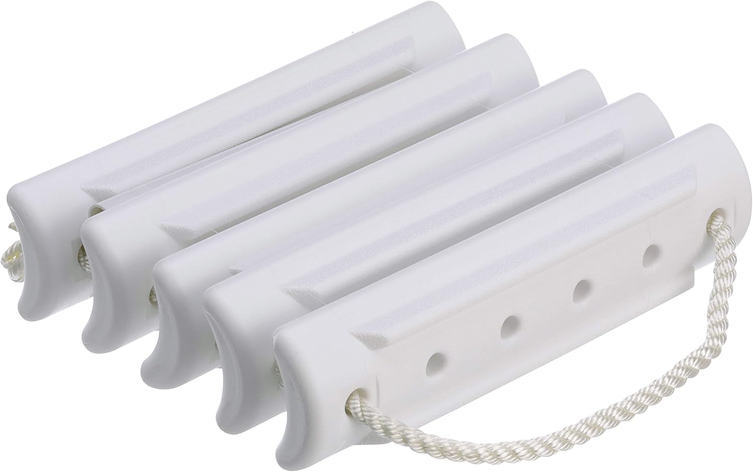 Attwood 11865-4 Rope Ladder, 5-Step, 11 ¾-Inch-Wide Blow-Molded Steps, 5 Feet Long, Non-Slip Step Surfaces, Nylon Rope