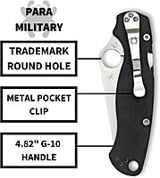 Spyderco Para Military 2 Folding Knife with G-10 Handle