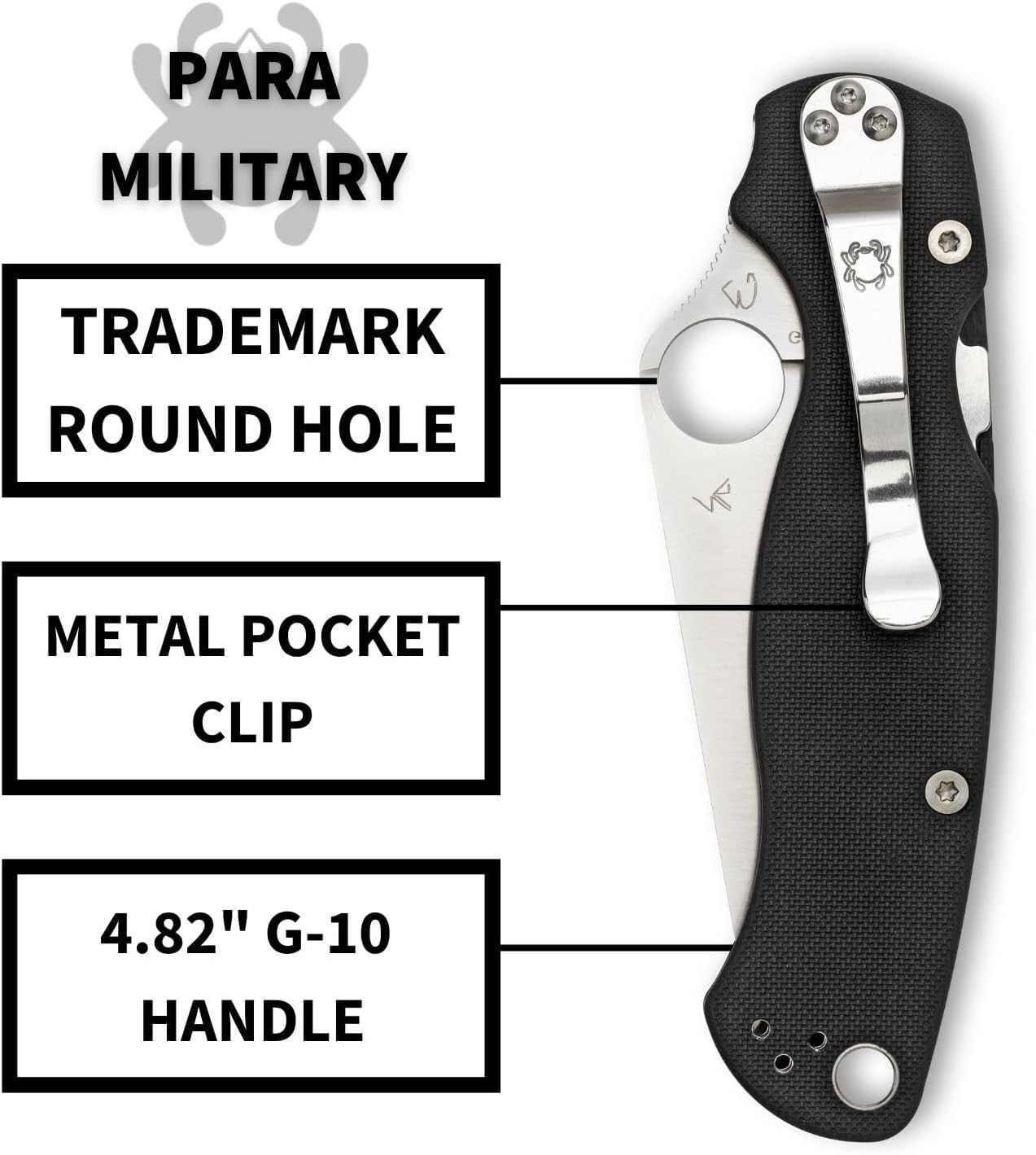 Spyderco Para Military 2 Folding Knife with G-10 Handle