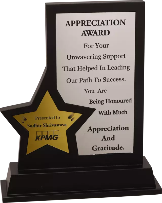 KPMG PLAQUES  TROPHY