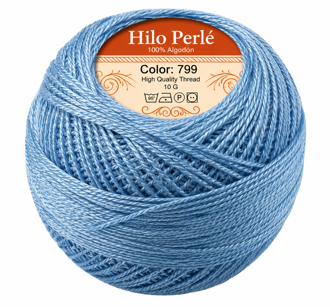 Hilo perlé para bordar #8 100% algodón Color Azul Medio - 799 - 10 gramos por ovillo (Caja por 10 Ovillos) Hilo perlé para bordar #8 100% algodón Color Azul Medio - 799 - 10 gramos por ovillo (Caja por 10 Ovillos)