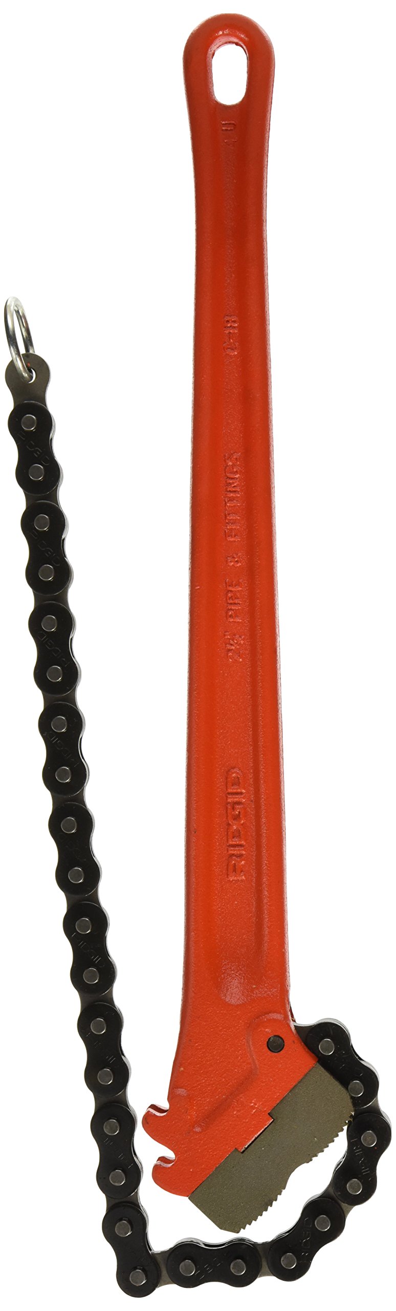 Ridgid, 31320, Chain Wrench, Pipe Cap. 2-1/2 to 5", Red, Small