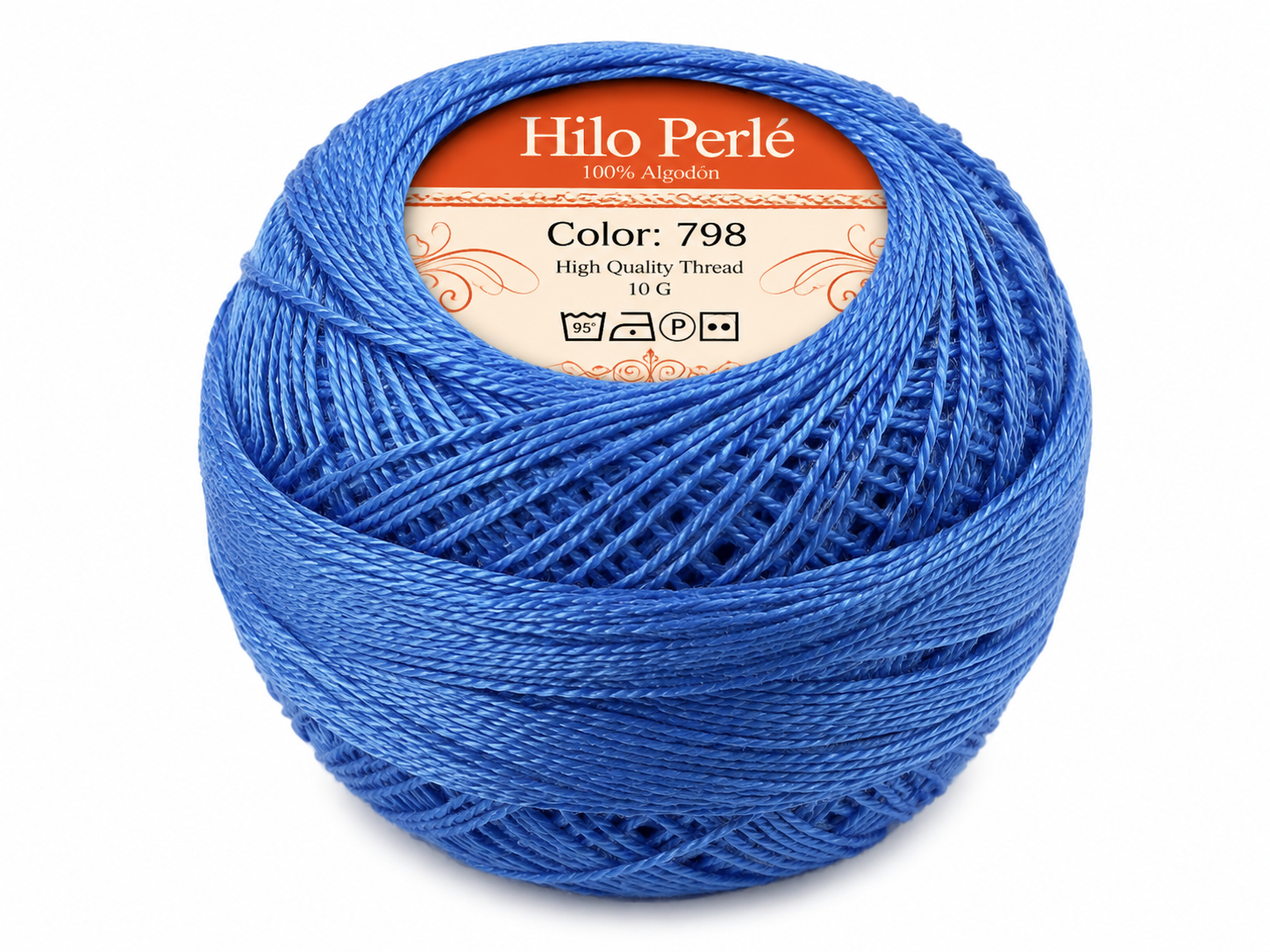 Hilo perlé para bordar #8 100% algodón Color Azul Oscuro - 798 - 10 gramos por ovillo (Caja por 10 Ovillos) Hilo perlé para bordar #8 100% algodón Color Azul Oscuro - 798 - 10 gramos por ovillo (Caja por 10 Ovillos)