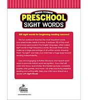 Words to Know Sight Words Preschool Workbook—Reading Activities, Games, Puzzles, Flash Cards, Tracing and Coloring Pages for Learning and Practice (320 pgs)