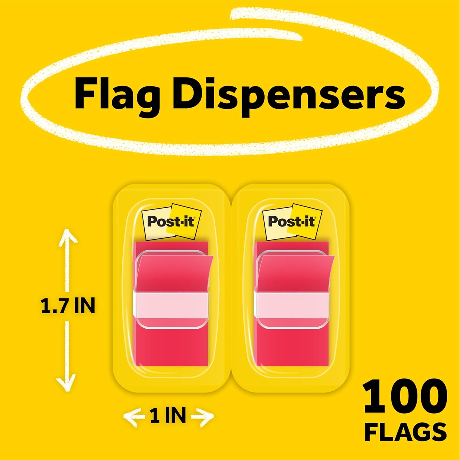POST-IT Post-it Flags Pop-Up Dispensers 1 in x 1.7 in