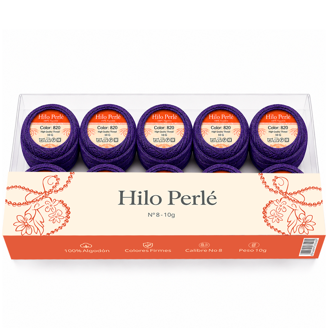 Hilo perlé para bordar #8 100% algodón Color Azul Rey Oscuro - 820 - 10 gramos por ovillo (Caja por 10 Ovillos) Hilo perlé para bordar #8 100% algodón Color Azul Rey Oscuro - 820 - 10 gramos por ovillo (Caja por 10 Ovillos)