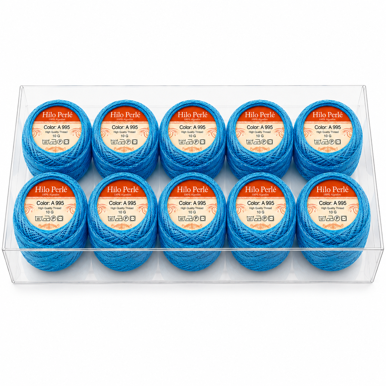 Hilo perlé para bordar #8 100% algodón Color Azul Oscuro - 995 - 10 gramos por ovillo (Caja por 10 Ovillos) Hilo perlé para bordar #8 100% algodón Color Azul Oscuro - 995 - 10 gramos por ovillo (Caja por 10 Ovillos)