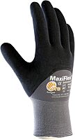 PIP Medium MaxiFlex Endurance by ATG Black Nitrile Palm, Finger And Knuckles Coated Work Gloves With Nylon And Lycra Liner And Continuous Knit Wrist