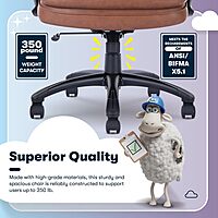 Serta Fairbanks Big & Tall Executive Office Chair, Ergonomic Comfy High-Back ComputerChairs with Lumbar Support