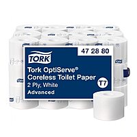 Essity Tork Adv Coreless Bath Tissue Roll 2-Ply White High Capacity 1000 Shts 36 / cs