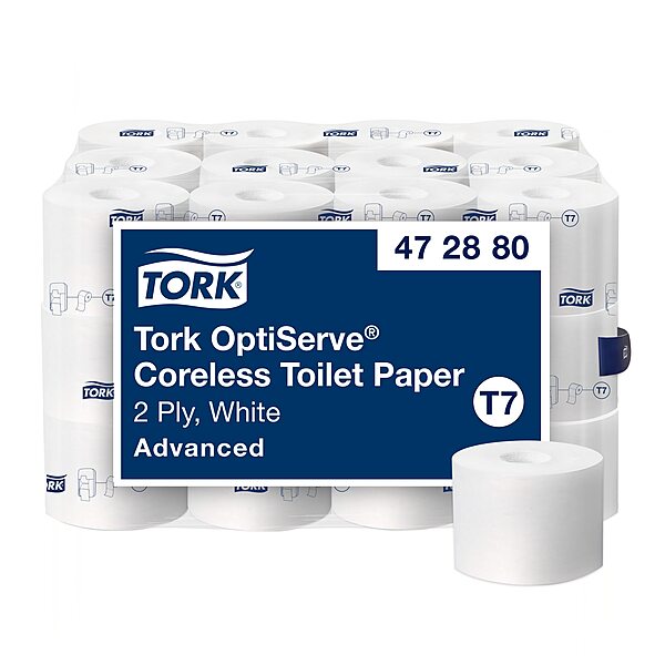 Essity Tork Adv Coreless Bath Tissue Roll 2-Ply White High Capacity 1000 Shts 36 / cs