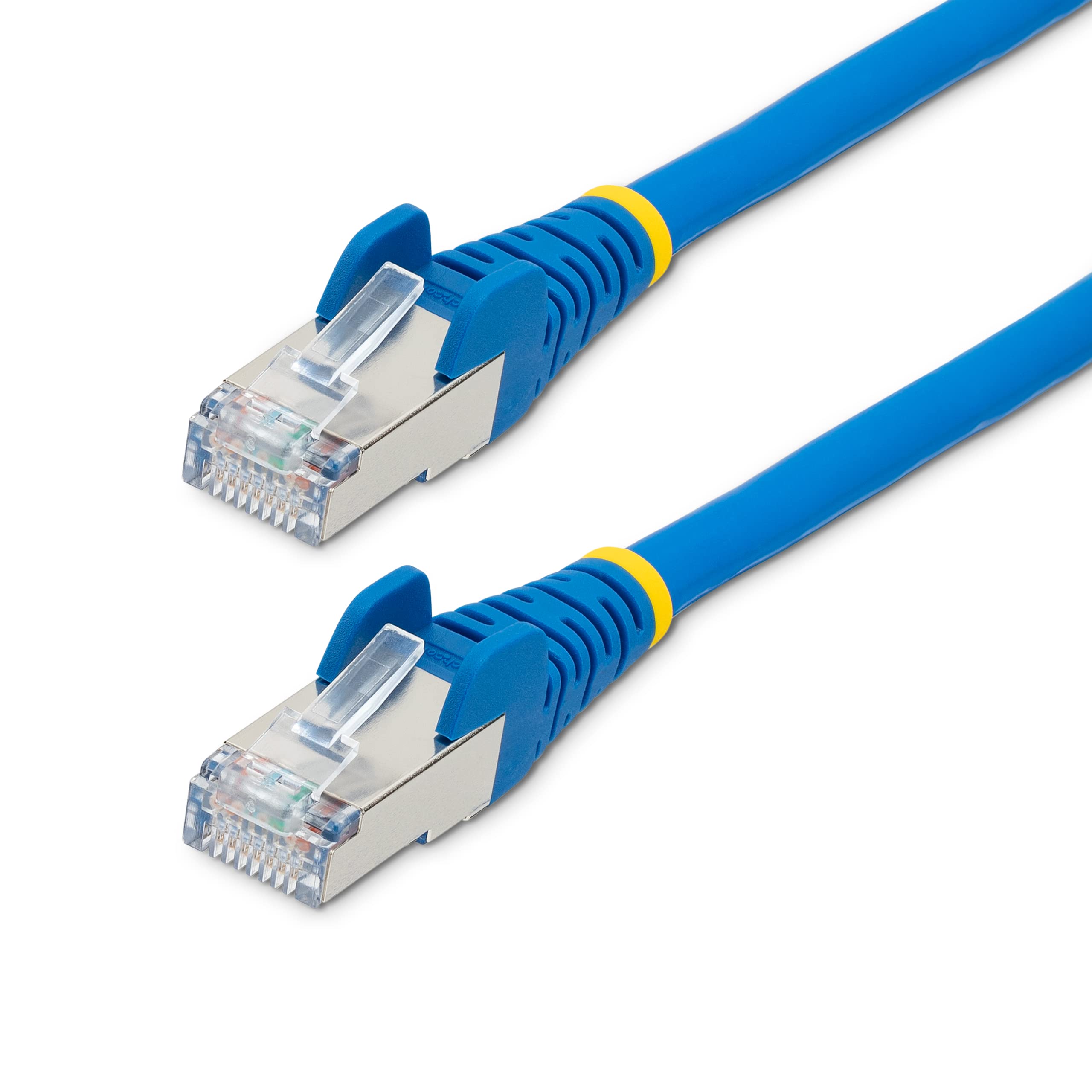 StarTech.com 6in CAT6a Ethernet Cable - Low Smoke Zero Halogen (LSZH) - 10 Gigabit 500MHz 100W PoE RJ45 S/FTP Blue Network