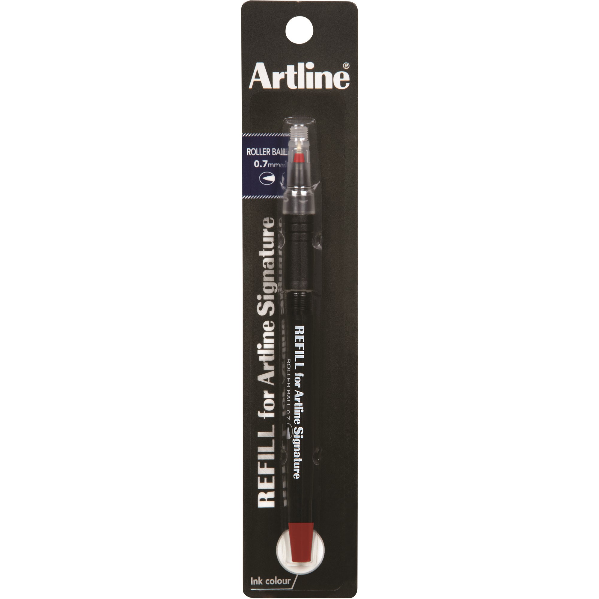 Artline Signature Roller Ball Pen Refill 0.7mm Red