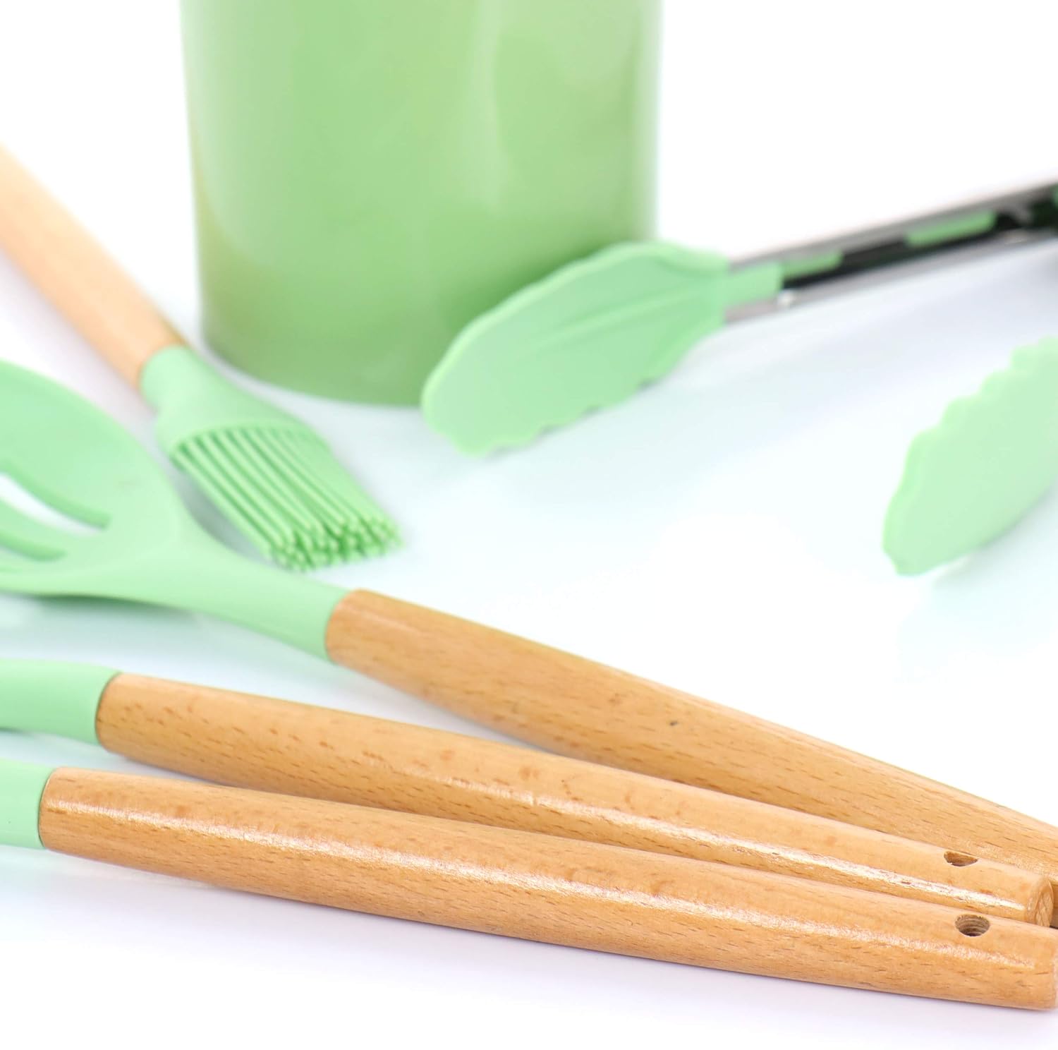 MegaChef 12-Piece Silicone and Wood Utensil Set