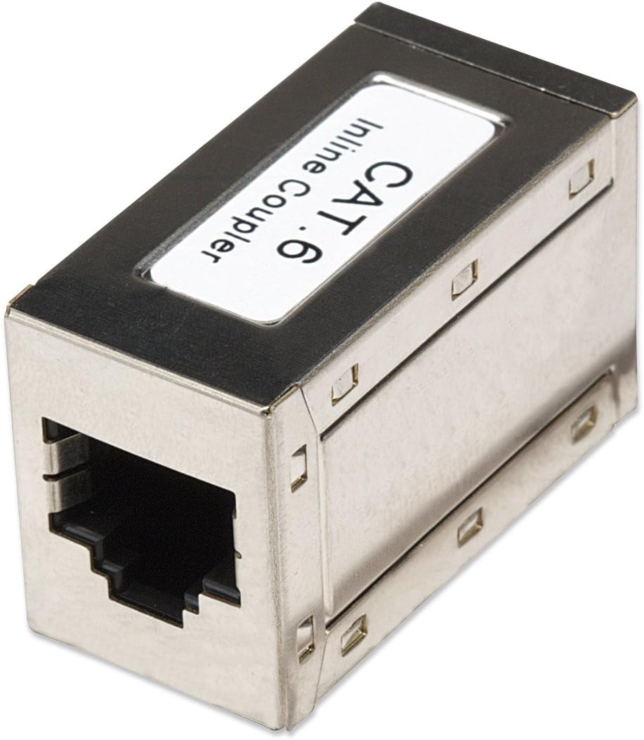 Intellinet - Cat6 Inline Modular Coupler - with Gold Palted Contacts - for Extending The Length of Shielded Cat6 Cables