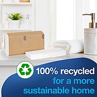 Tork Xpress Soft Multifold Hand Towel White with Grey Leaf Print, Absorbent, 189 Towels Per Pack, 16 Packs, Fits H2 Towel Dispensers