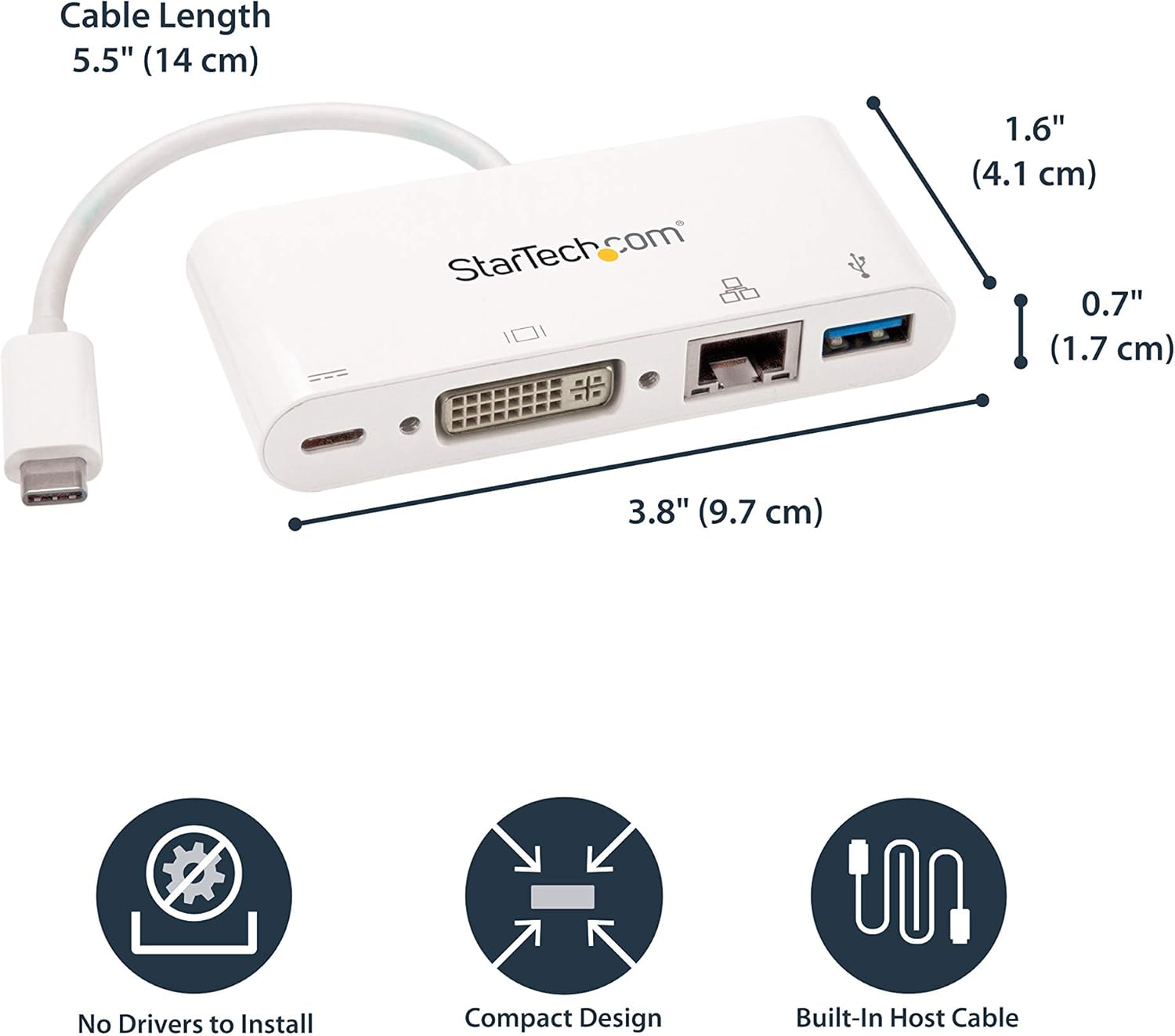StarTech.com USB-C Multiport Adapter with Power Delivery