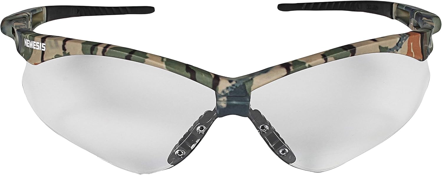 KLEENGUARD (Formerly Jackson Safety V30 Nemesis Safety Glasses/Sunglasses (6 Pair) Camo Frame Clear Anti-Fog