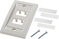 Panduit CFPE4IWY 1-Gang 4-Port Faceplate, Off White