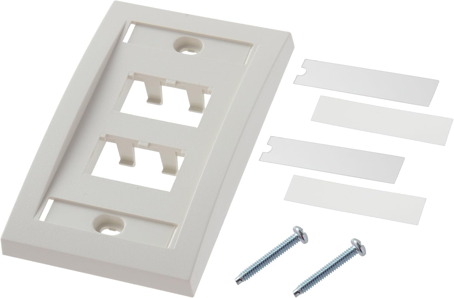 Panduit CFPE4IWY 1-Gang 4-Port Faceplate, Off White