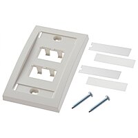 Panduit CFPE4IWY 1-Gang 4-Port Faceplate, Off White