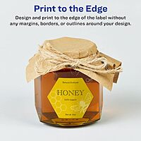 Avery Glossy White Hexagon Labels, Sure Feed Technology, 2-1/2" x 2-57/64", Print-to-The-Edge, Permanent Adhesive, Laser/Inkjet Printable