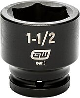 GEARWRENCH 3/4" Drive Standard Impact SAE Socket 1-1/2", 6 Point - 84812