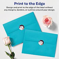 Avery Matte White Round Labels, Sure Feed Technology, 1/2" Diameter