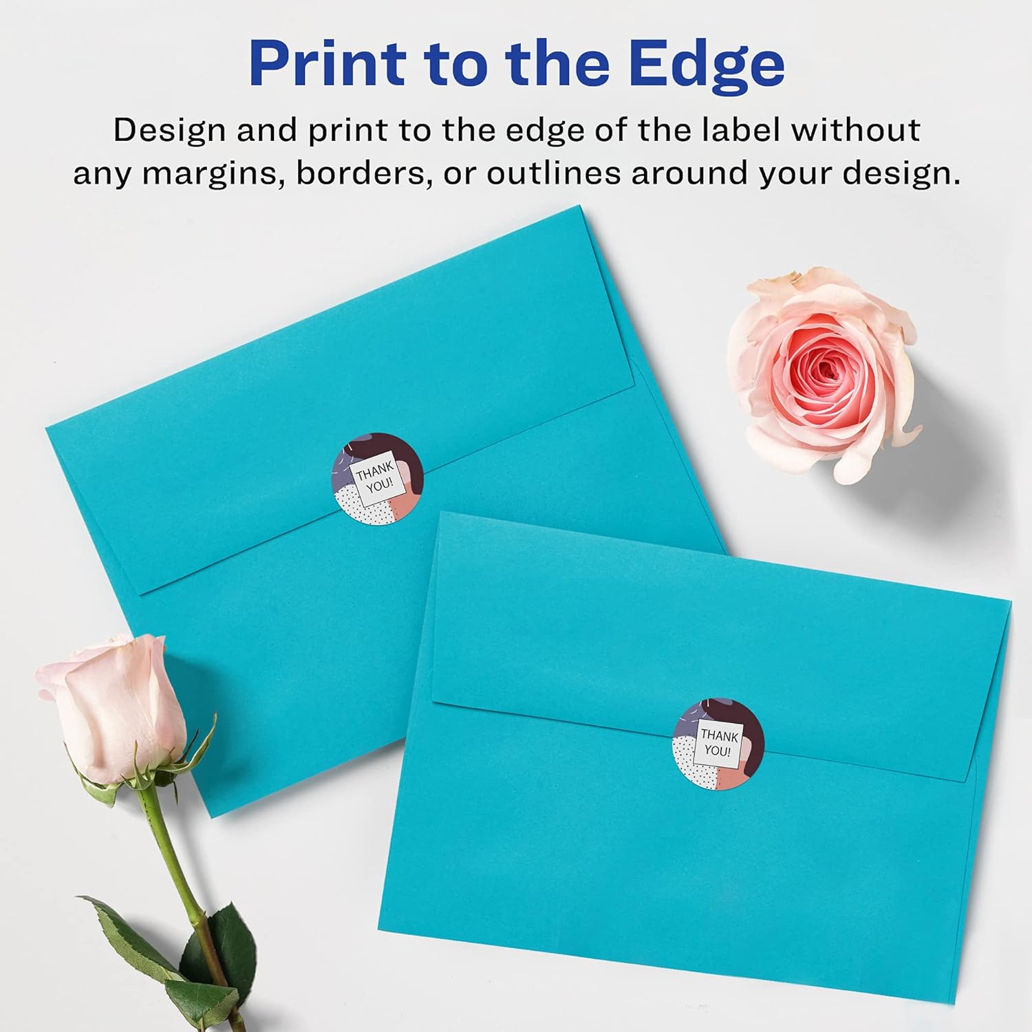 Avery Matte White Round Printable Labels - 3/4" - Sure Feed