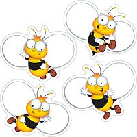 Carson Dellosa 45-Piece Buzz-Worthy Bee Cutouts, Colorful Cardstock Bumblebee Cut Outs for Spring Decor, Party