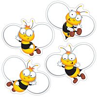 Carson Dellosa 45-Piece Buzz-Worthy Bee Cutouts, Colorful Cardstock Bumblebee Cut Outs for Spring Decor, Party