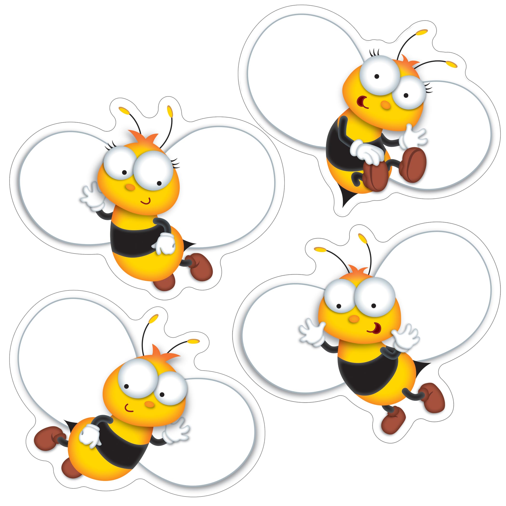 Carson Dellosa 45-Piece Buzz-Worthy Bee Cutouts, Colorful Cardstock Bumblebee Cut Outs for Spring Decor, Party