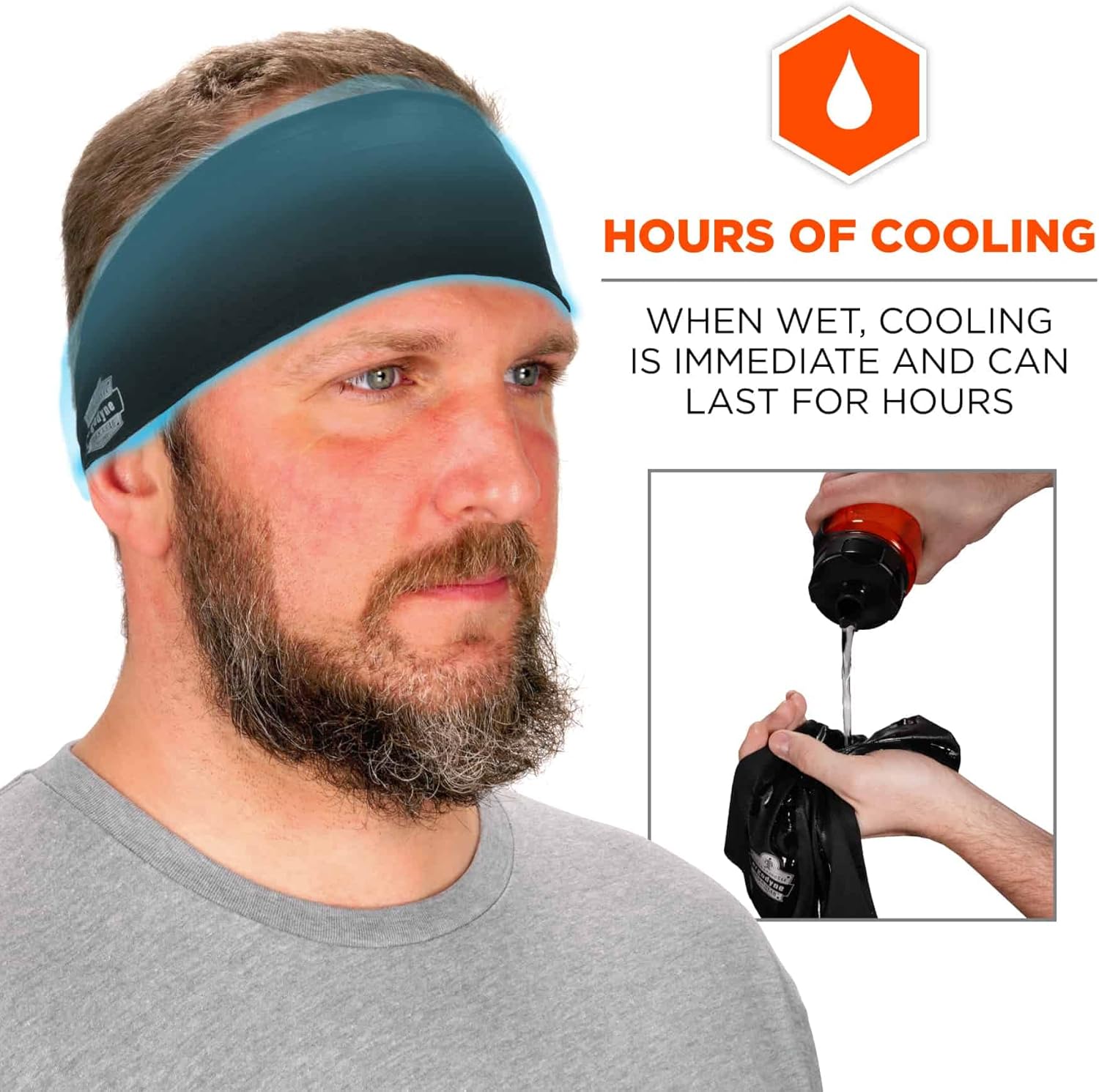 Ergodyne Chill-Its 6634 Cooling Headband, One Size